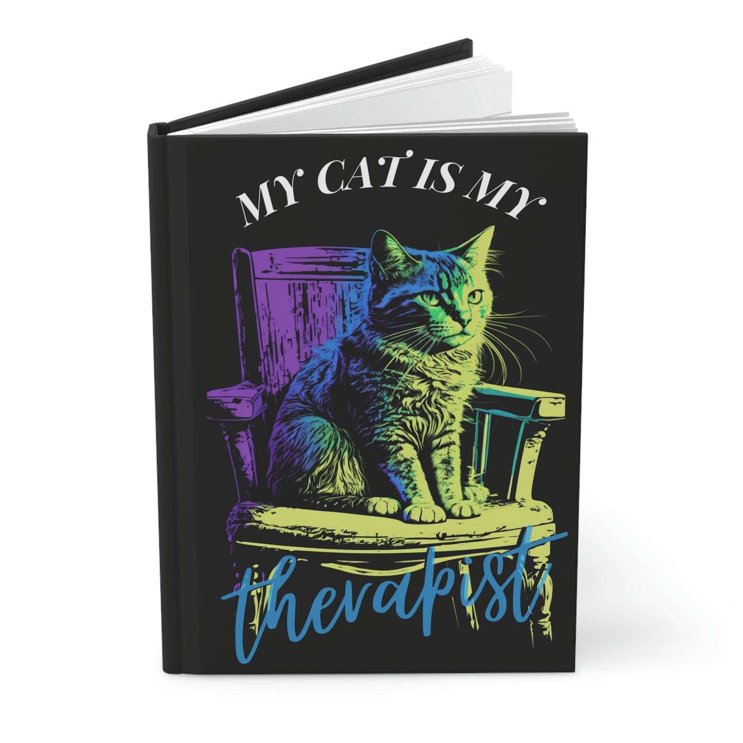 "My Cat Is My Therapist" Hardcover Journal